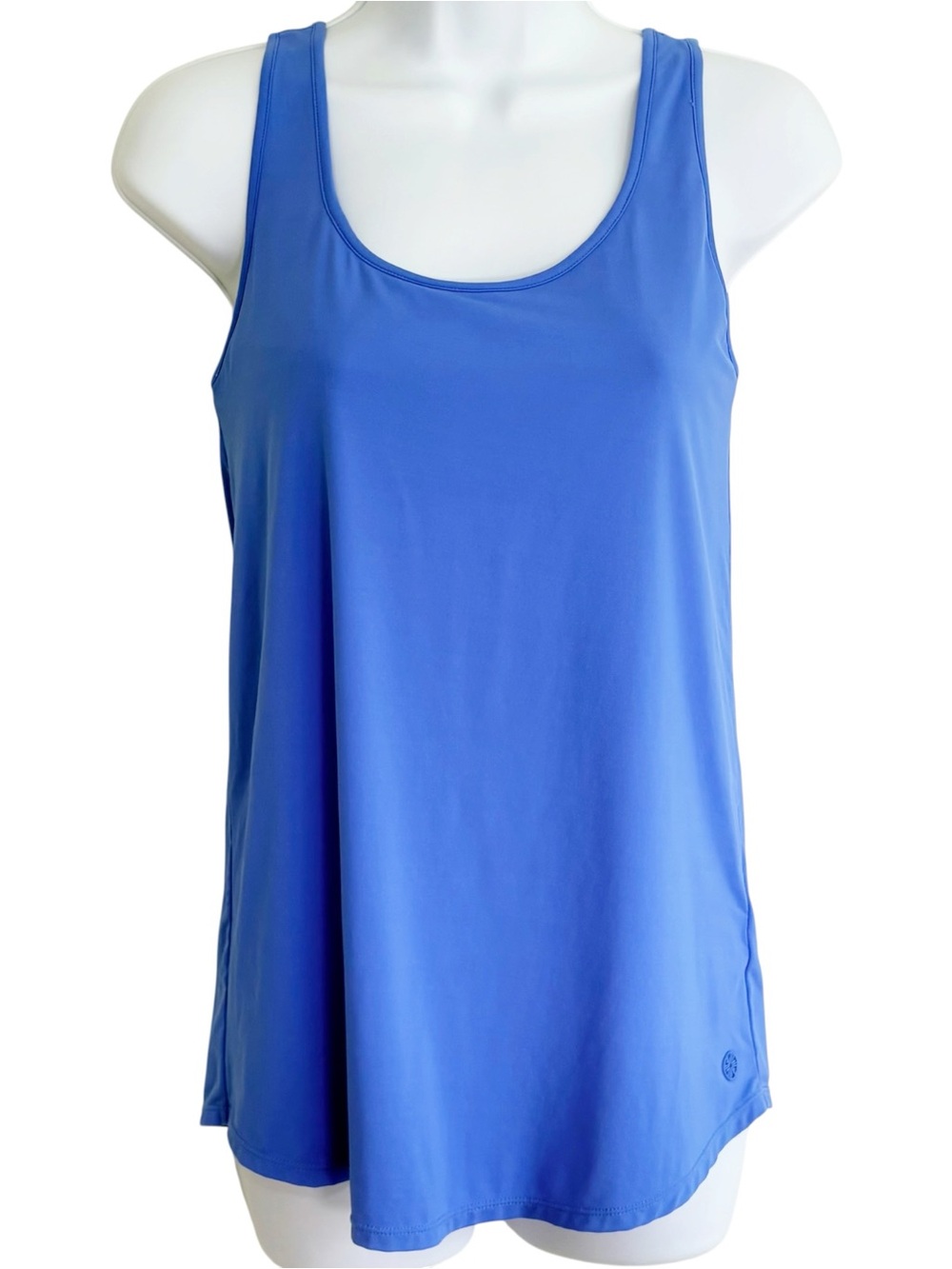 LILLY PULITZER Luxletic Blue Racerback Built In Bra Athletic Tank Top Small